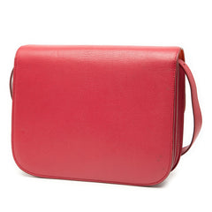 セリーヌ クラシックボックス ミディアム ショルダーバッグ レッド レザー レディース CELINE 【中古】