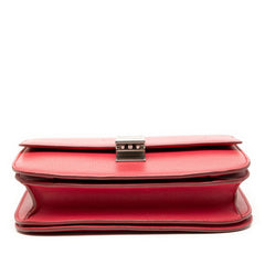 セリーヌ クラシックボックス ミディアム ショルダーバッグ レッド レザー レディース CELINE 【中古】