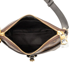 ルイ ヴィトン モノグラム オデオンNM PM 斜め掛け ショルダーバッグ M45353 ブラウン ブラック PVC レザー レディース LOUIS VUITTON 【中古】