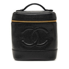 シャネル ココマーク バニティバッグ ハンドバッグ A01998 ブラック キャビアスキン レディース CHANEL 【中古】