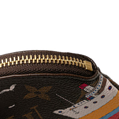 ルイ ヴィトン モノグラム ポルトモネ ロン コインケース M62142 ブラウン マルチカラー PVC レザー レディース LOUIS VUITTON 【中古】