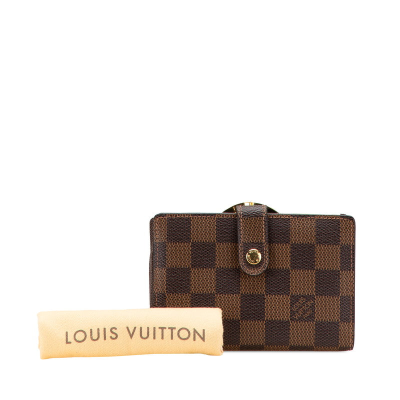 ルイ ヴィトン ダミエ ポルトフォイユ ヴィエノワ 三つ折り財布 N61674 ブラウン PVC レディース LOUIS VUITTON 【中古】