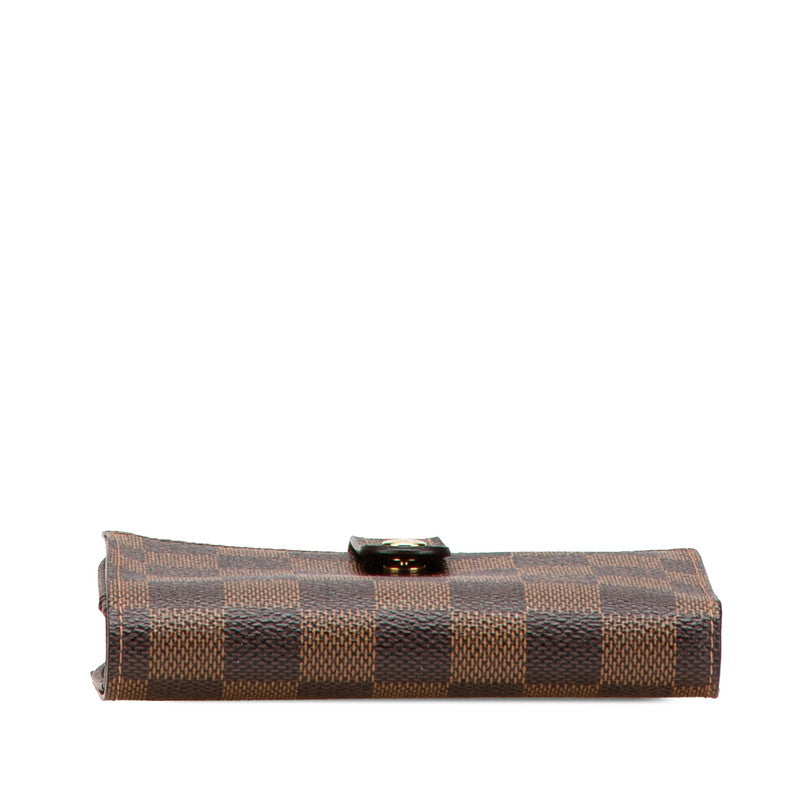 ルイ ヴィトン ダミエ ポルトフォイユ ヴィエノワ 三つ折り財布 N61674 ブラウン PVC レディース LOUIS VUITTON 【中古】