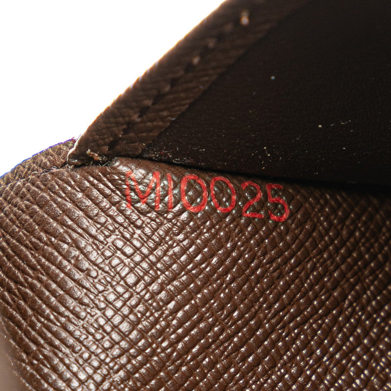 ルイ ヴィトン ダミエ ポルトフォイユ ヴィエノワ 三つ折り財布 N61674 ブラウン PVC レディース LOUIS VUITTON 【中古】
