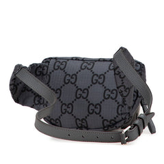 グッチ GGナイロン ウエストバッグ ボディバッグ 767934 グレー レザー エコナイロン メンズ GUCCI 【中古】