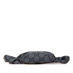 グッチ GGナイロン ウエストバッグ ボディバッグ 767934 グレー レザー エコナイロン メンズ GUCCI 【中古】