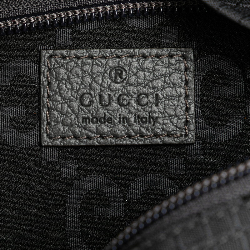 グッチ GGナイロン ウエストバッグ ボディバッグ 767934 グレー レザー エコナイロン メンズ GUCCI 【中古】