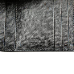 プラダ 三つ折り財布 1M0176 ブラック サフィアーノレザー レディース PRADA 【中古】