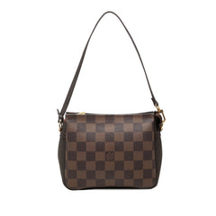 ルイ ヴィトン ダミエ トゥルース メイクアップ アクセサリーポーチ ハンドバッグ N51982 ブラウン PVC レザー レディース LOUIS VUITTON 【中古】