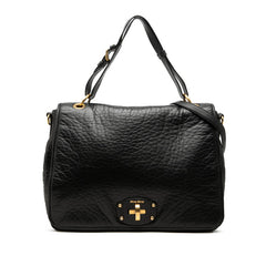 ミュウ ミュウ ハンドバッグ ショルダーバッグ 2WAY ブラック レザー レディース Miu Miu 中古