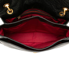 ミュウ ミュウ ハンドバッグ ショルダーバッグ 2WAY ブラック レザー レディース Miu Miu 中古