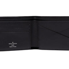 ルイ ヴィトン エピ ポルトフォイユ ミュルティプル 二つ折り財布 札入れ M60662 ノワール ブラック レザー メンズ LOUIS VUITTON 中古