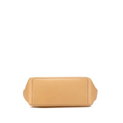 シャネル ココマーク チェーン トートバッグ ショルダーバッグ ベージュ キャビアスキン プラスチック レディース CHANEL 【中古】