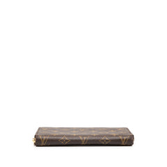 ルイ ヴィトン モノグラム ジッピーウォレット ラウンドファスナー 長財布 M60017 ブラウン PVC レディース LOUIS VUITTON 中古