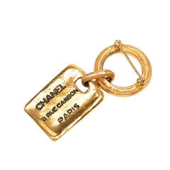 シャネル 31 RUE CAMBON PARIS プレート ブローチ ピンズ ゴールド メッキ レディース CHANEL 中古