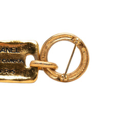 シャネル 31 RUE CAMBON PARIS プレート ブローチ ピンズ ゴールド メッキ レディース CHANEL 中古