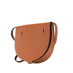 ロエベ アナグラム ヒールポーチ 斜め掛け ショルダーバッグ タン ブラウン レザー レディース LOEWE 【中古】