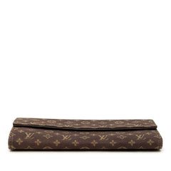ルイ ヴィトン モノグラム ミニラン ポルトフォイユ サラ 長財布 M95234 ブラウン キャンバス レザー レディース LOUIS VUITTON 中古