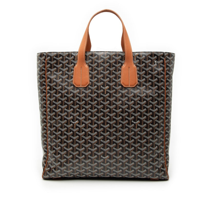 ゴヤール サックヴォルテール トートバッグ ブラウン ブラック PVC レザー レディース GOYARD 【中古】