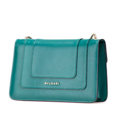 ブルガリ セルペンティ フォーエバー チェーン ショルダーバッグ グリーン レザー レディース BVLGARI 【中古】