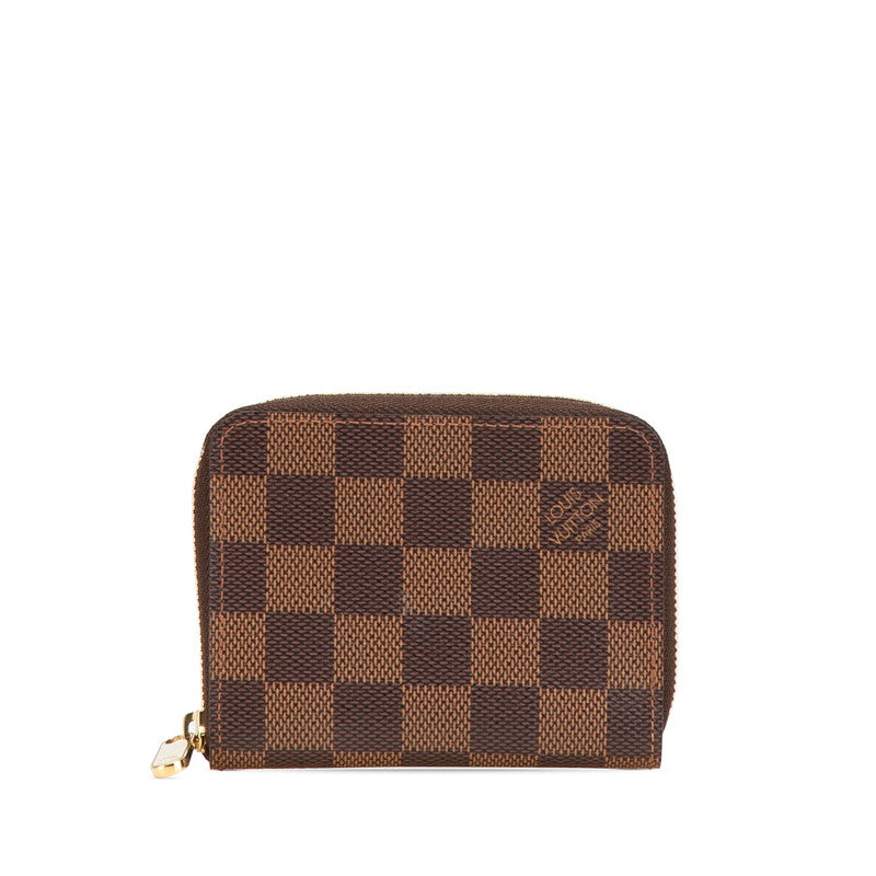 ルイ ヴィトン ダミエ ジッピーコインパース コインケース M63070 ブラウン PVC レディース LOUIS VUITTON 【中古】