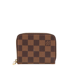 ルイ ヴィトン ダミエ ジッピーコインパース コインケース M63070 ブラウン PVC レディース LOUIS VUITTON 【中古】