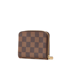 ルイ ヴィトン ダミエ ジッピーコインパース コインケース M63070 ブラウン PVC レディース LOUIS VUITTON 【中古】
