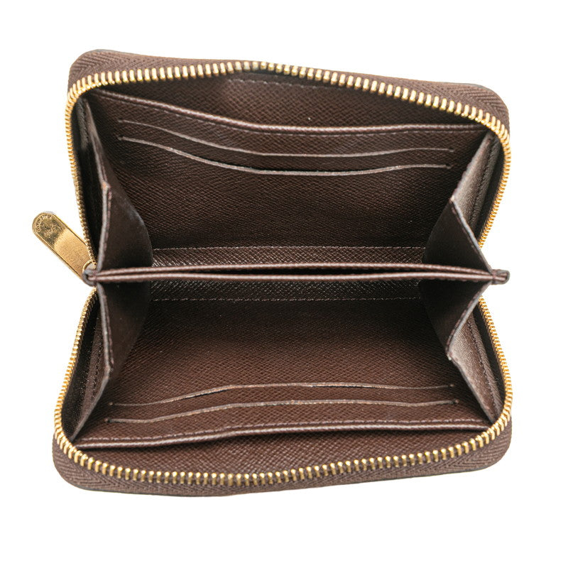 ルイ ヴィトン ダミエ ジッピーコインパース コインケース M63070 ブラウン PVC レディース LOUIS VUITTON 【中古】