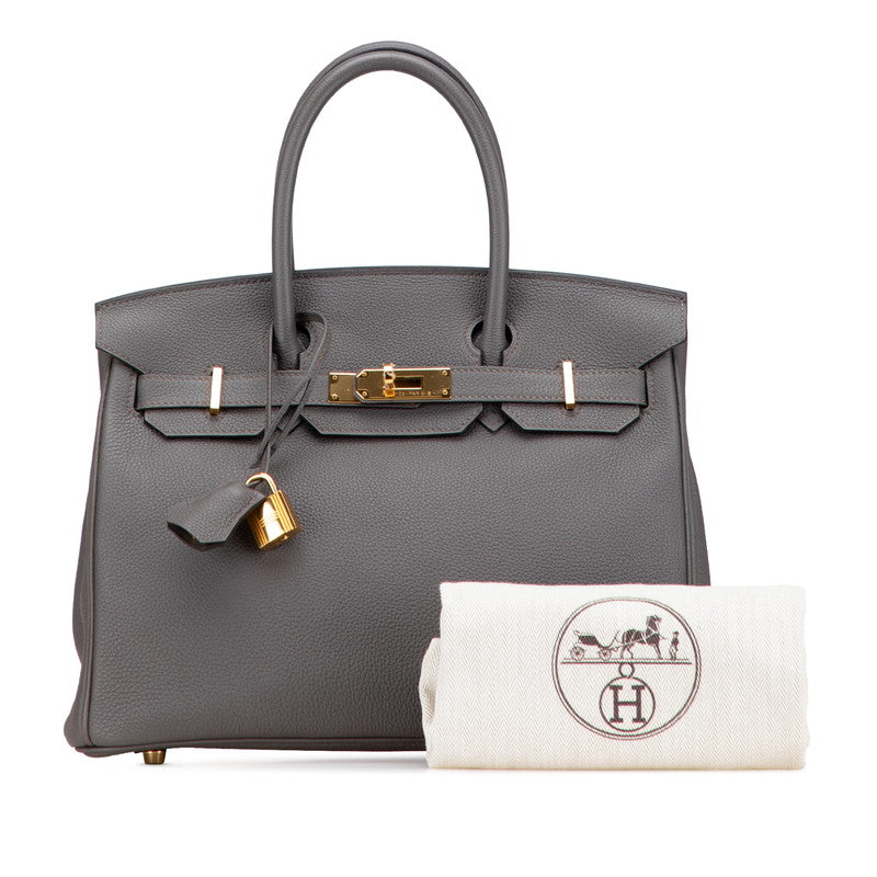 エルメス バーキン30 ハンドバッグ エタン ゴールド金具 トゴ レディース HERMES 【中古】