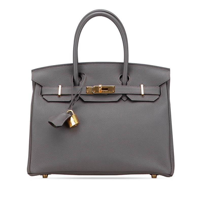 エルメス バーキン30 ハンドバッグ エタン ゴールド金具 トゴ レディース HERMES 【中古】