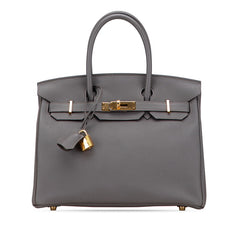 エルメス バーキン30 ハンドバッグ エタン ゴールド金具 トゴ レディース HERMES 【中古】