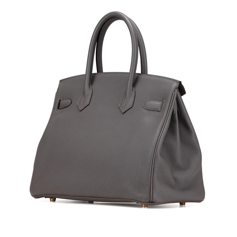 エルメス バーキン30 ハンドバッグ エタン ゴールド金具 トゴ レディース HERMES 【中古】