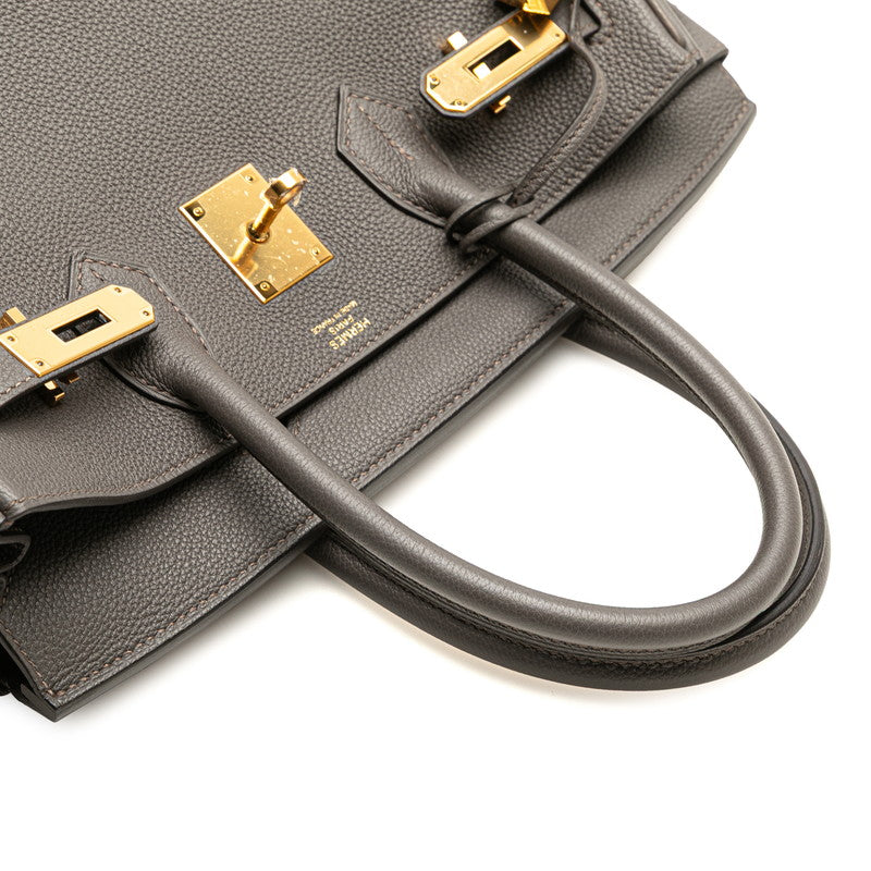 エルメス バーキン30 ハンドバッグ エタン ゴールド金具 トゴ レディース HERMES 【中古】