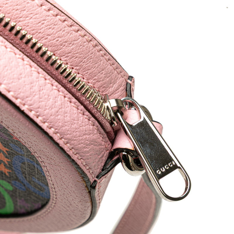 グッチ GGサイケデリック ショルダーバッグ 603938 ピンク ブラック マルチカラー PVC レザー レディース GUCCI 【中古】