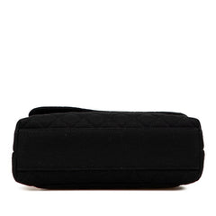 シャネル マトラッセ25 ココマーク ハンドバッグ トップハンドル ブラック コットン レディース CHANEL 【中古】