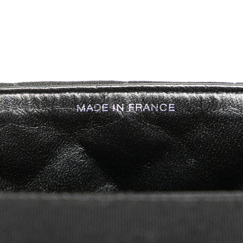 シャネル マトラッセ25 ココマーク ハンドバッグ トップハンドル ブラック コットン レディース CHANEL 【中古】