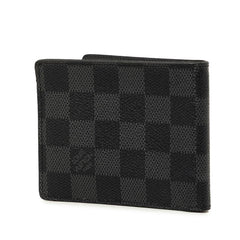 ルイ ヴィトン ダミエ グラフィット ポルトフォイユ パンス 二つ折り財布 N41623 ブラック PVC メンズ LOUIS VUITTON 【中古】