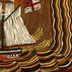 エルメス カレ90 ヘンリー F スミス HENRY F. SMITH SAILOR 1880 スカーフ ブラウン系 マルチカラー シルク レディース HERMES 中古