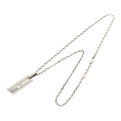 グッチ ロゴ プレート チェーン ペンダント ネックレス 145170 SV925 シルバー レディース GUCCI 【中古】