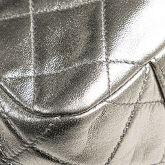 シャネル マトラッセ ココマーク がま口 チェーン ショルダーバッグ シルバー ラムスキン レディース CHANEL 【中古】