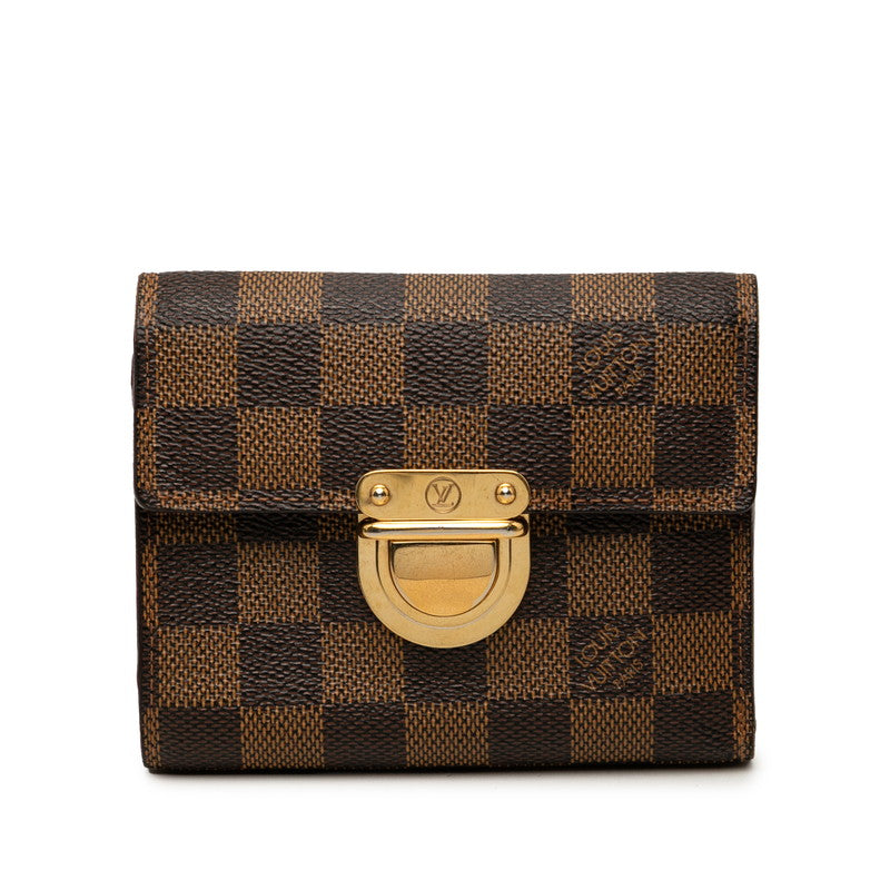 ルイ ヴィトン ダミエ ポルトフォイユ コアラ 三つ折り財布 N60005 ブラウン PVC レザー レディース LOUIS VUITTON 【中古】