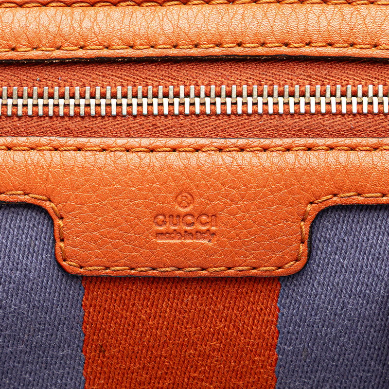 グッチ ハンドバッグ ショルダーバッグ 2WAY 247205 オレンジ ブルー レザー レディース GUCCI 【中古】
