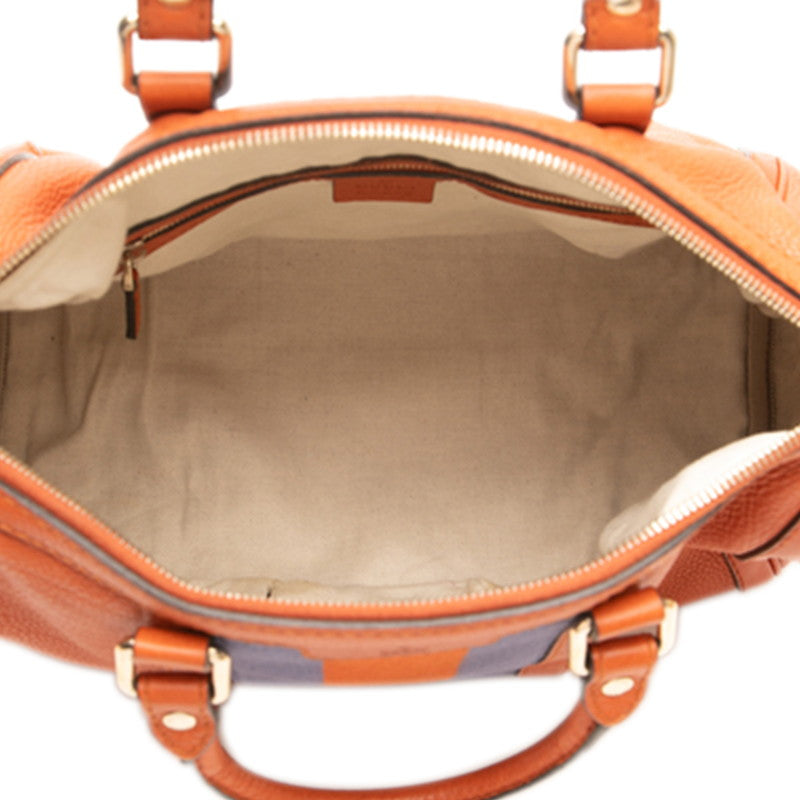 グッチ ハンドバッグ ショルダーバッグ 2WAY 247205 オレンジ ブルー レザー レディース GUCCI 【中古】