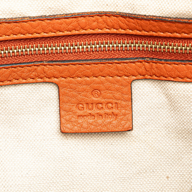 グッチ ハンドバッグ ショルダーバッグ 2WAY 247205 オレンジ ブルー レザー レディース GUCCI 【中古】