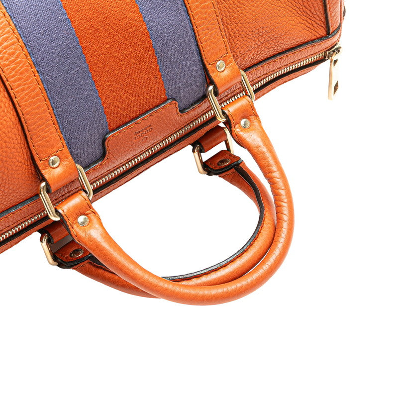 グッチ ハンドバッグ ショルダーバッグ 2WAY 247205 オレンジ ブルー レザー レディース GUCCI 【中古】