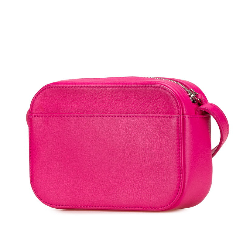 バレンシアガ エブリディ 斜め掛け ショルダーバッグ カメラバッグ 552372 ピンク レザー レディース BALENCIAGA 【中古】