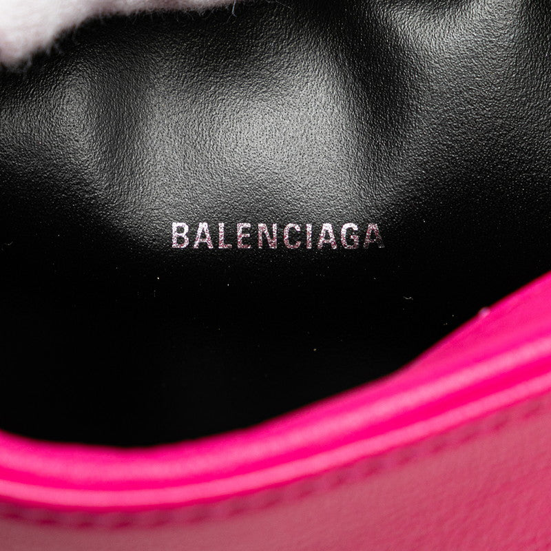 バレンシアガ エブリディ 斜め掛け ショルダーバッグ カメラバッグ 552372 ピンク レザー レディース BALENCIAGA 【中古】