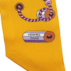 エルメス ツイリー Cordages コルダージュ スカーフ オレンジ パープル マルチカラー シルク レディース HERMES 【中古】