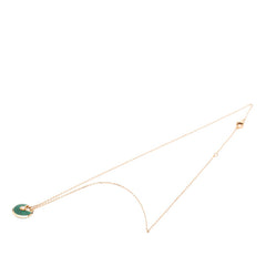 カルティエ アミュレット 1Pダイヤ ネックレス ゴールド グリーン K18PG ピンクゴールド マラカイト レディース CARTIER 【中古】