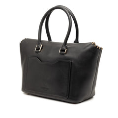 ヴァレンチノ ガラバーニ デミルーン スタッズ ハンドバッグ ショルダーバッグ 2WAY ブラック レザー レディース Valentino 【中古】